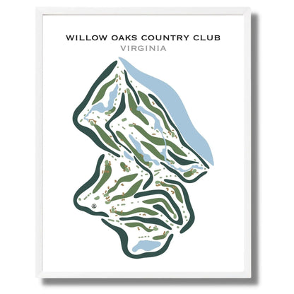Willow Oaks Country Club, Virginia - Printed Golf Courses