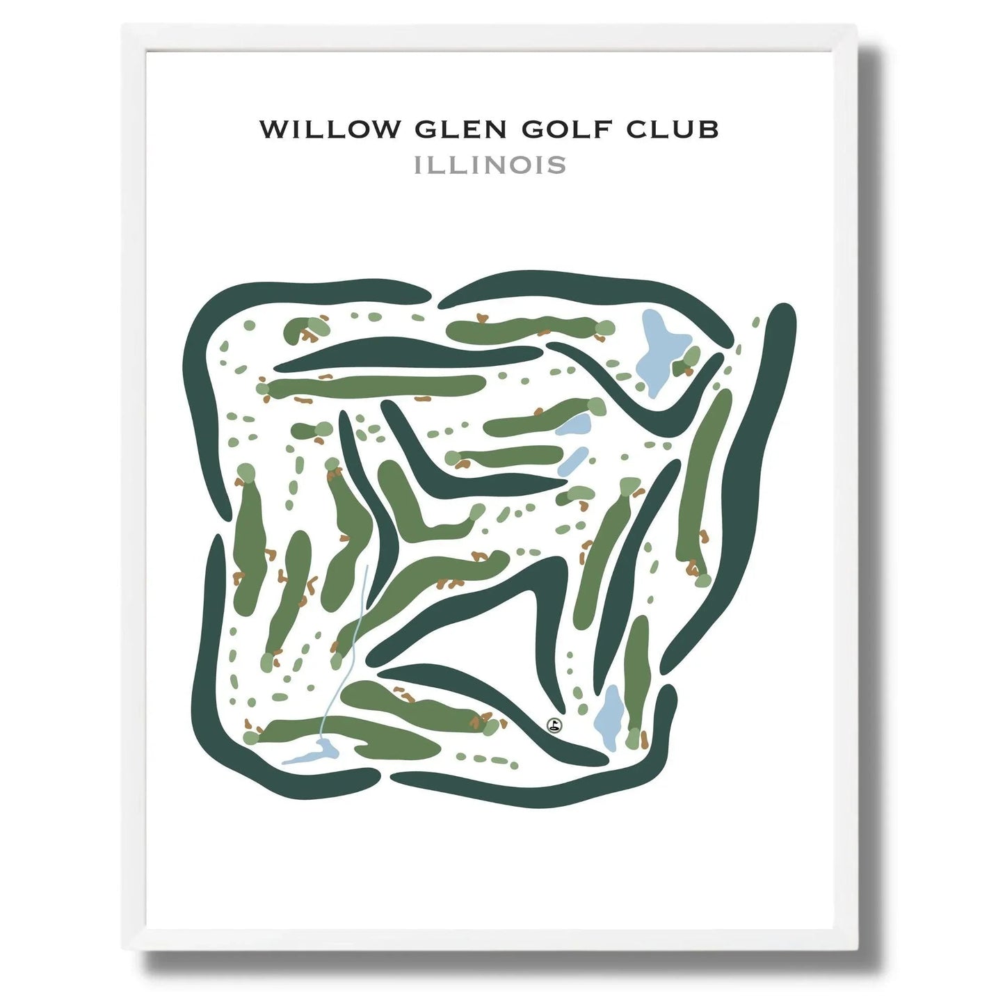 Willow Glen Golf Club, Illinois - Printed Golf Course