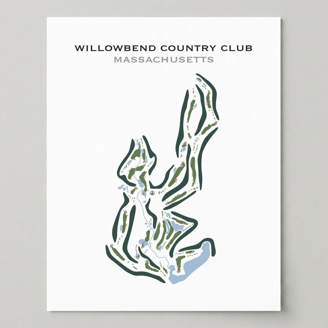 Willowbend Country Club, Massachusetts - Printed Golf Course