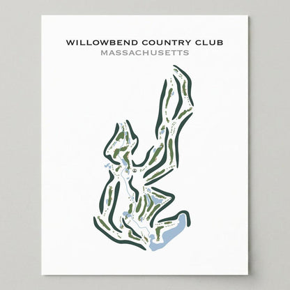 Willowbend Country Club, Massachusetts - Printed Golf Course