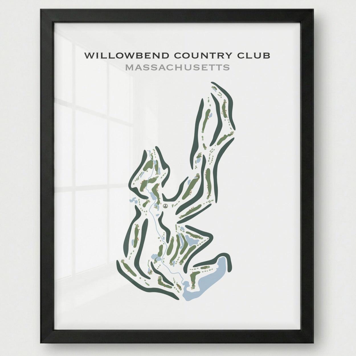 Willowbend Country Club, Massachusetts - Printed Golf Course
