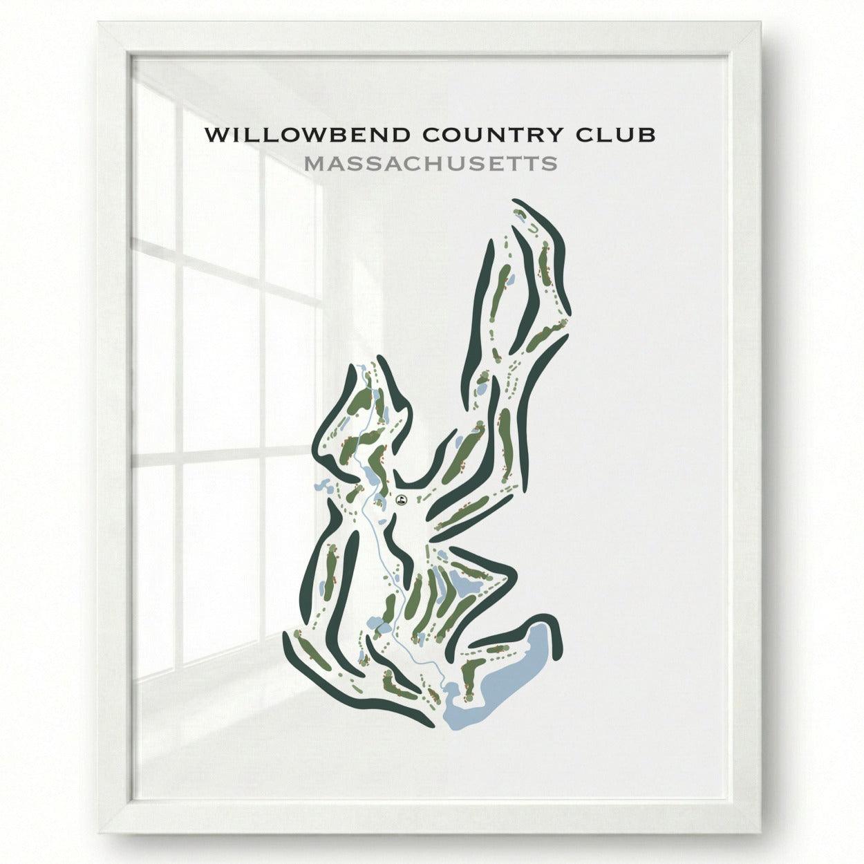 Willowbend Country Club, Massachusetts - Printed Golf Course