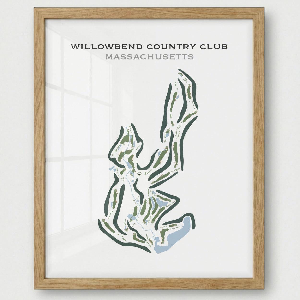 Willowbend Country Club, Massachusetts - Printed Golf Course