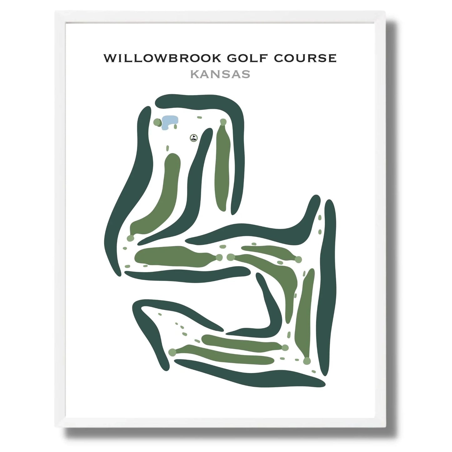 Willowbrook Golf Course, Kansas - Printed Golf Course