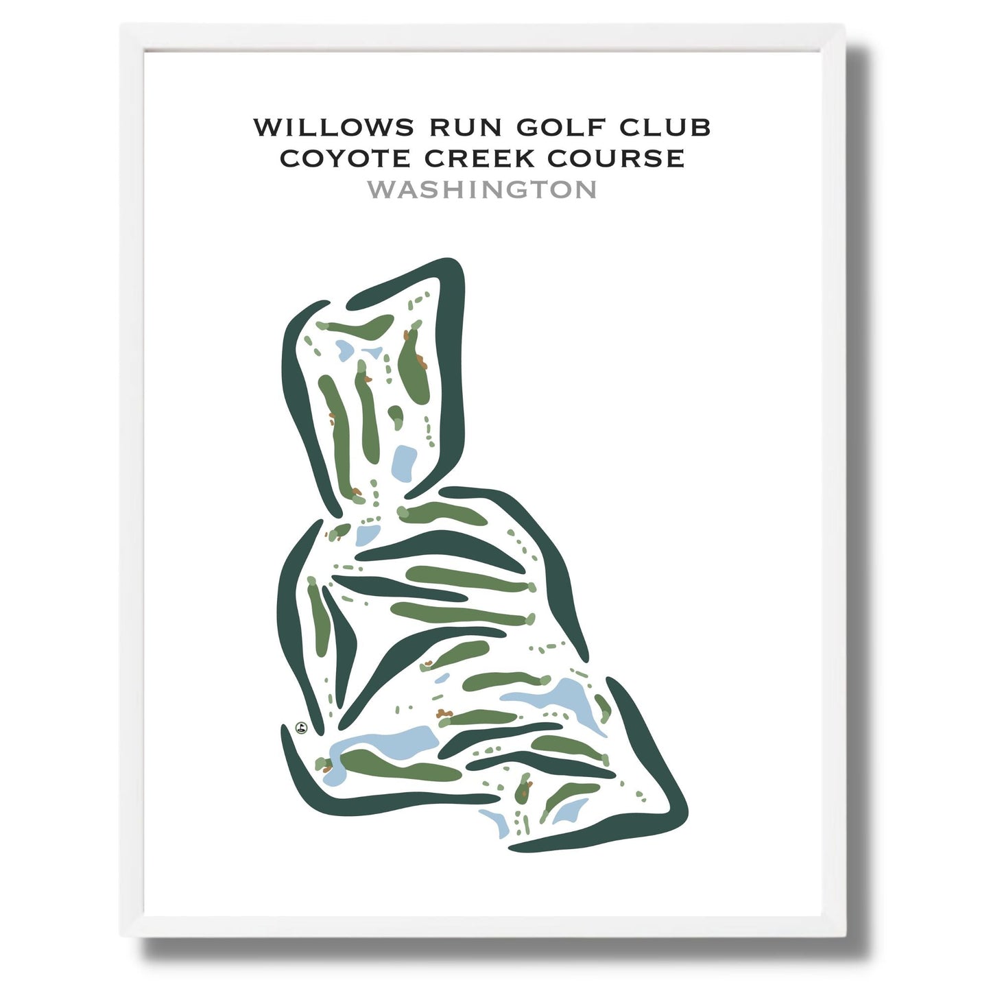 Willows Run Golf Club - Coyote Creek Course, Washington - Printed Golf Courses