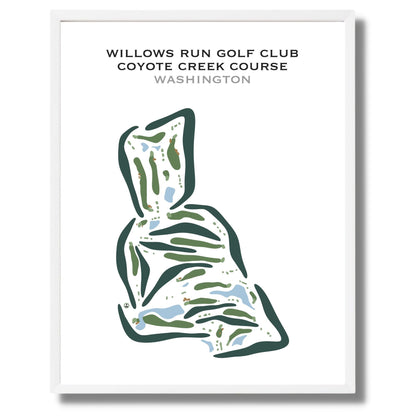 Willows Run Golf Club - Coyote Creek Course, Washington - Printed Golf Courses