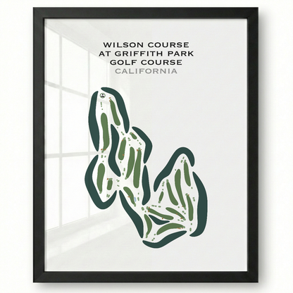 Wilson Course at Griffith Park Golf Courses, California - Printed Golf Courses