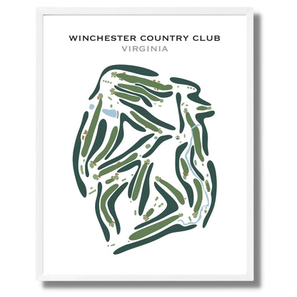 Winchester Country Club, Virginia - Printed Golf Course