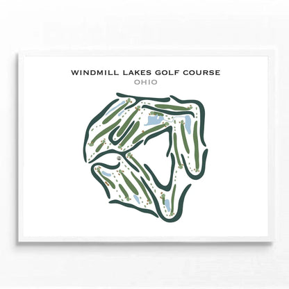Windmill Lakes Golf Course, Ohio - Printed Golf Courses