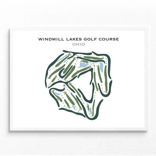 Windmill Lakes Golf Course, Ohio - Printed Golf Courses