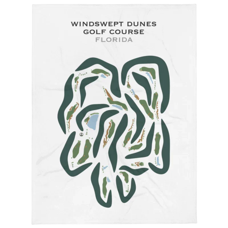 Windswept Dunes Golf Course, Freeport, Florida - Printed Golf Courses