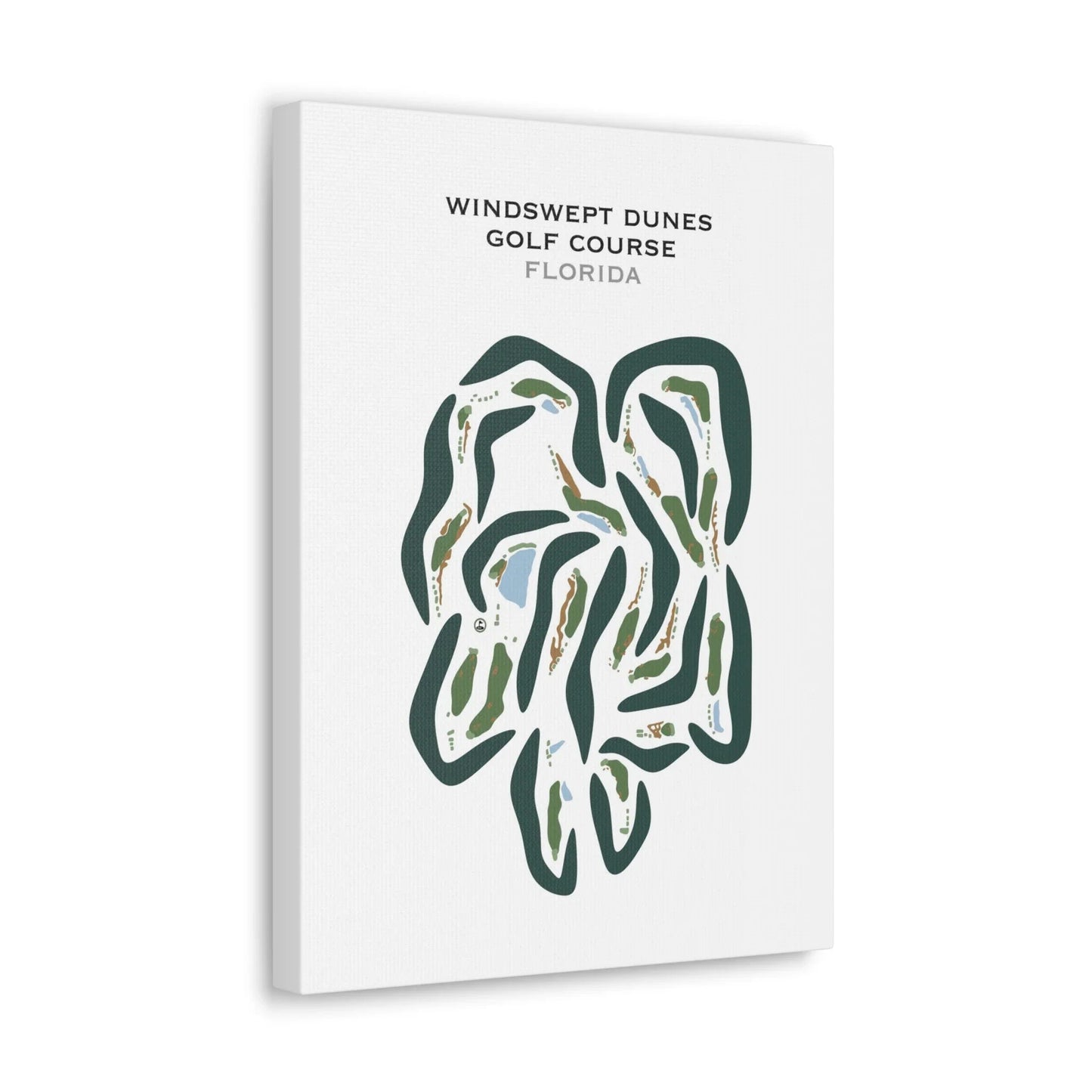 Windswept Dunes Golf Course, Freeport, Florida - Printed Golf Courses