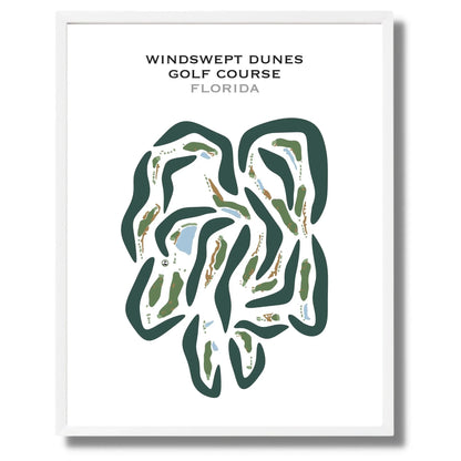 Windswept Dunes Golf Course, Freeport, Florida - Printed Golf Courses