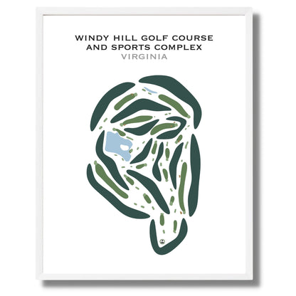 Windy Hill Golf Course and Sports Complex, Virginia - Printed Golf Courses