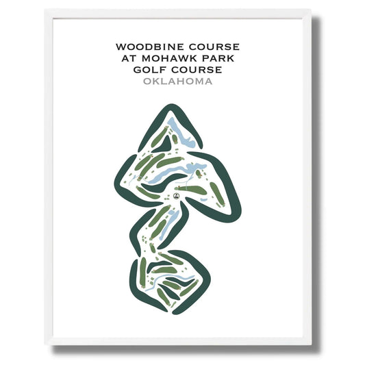 Woodbine Course at Mohawk Park Golf Course, Oklahoma - Printed Golf Courses