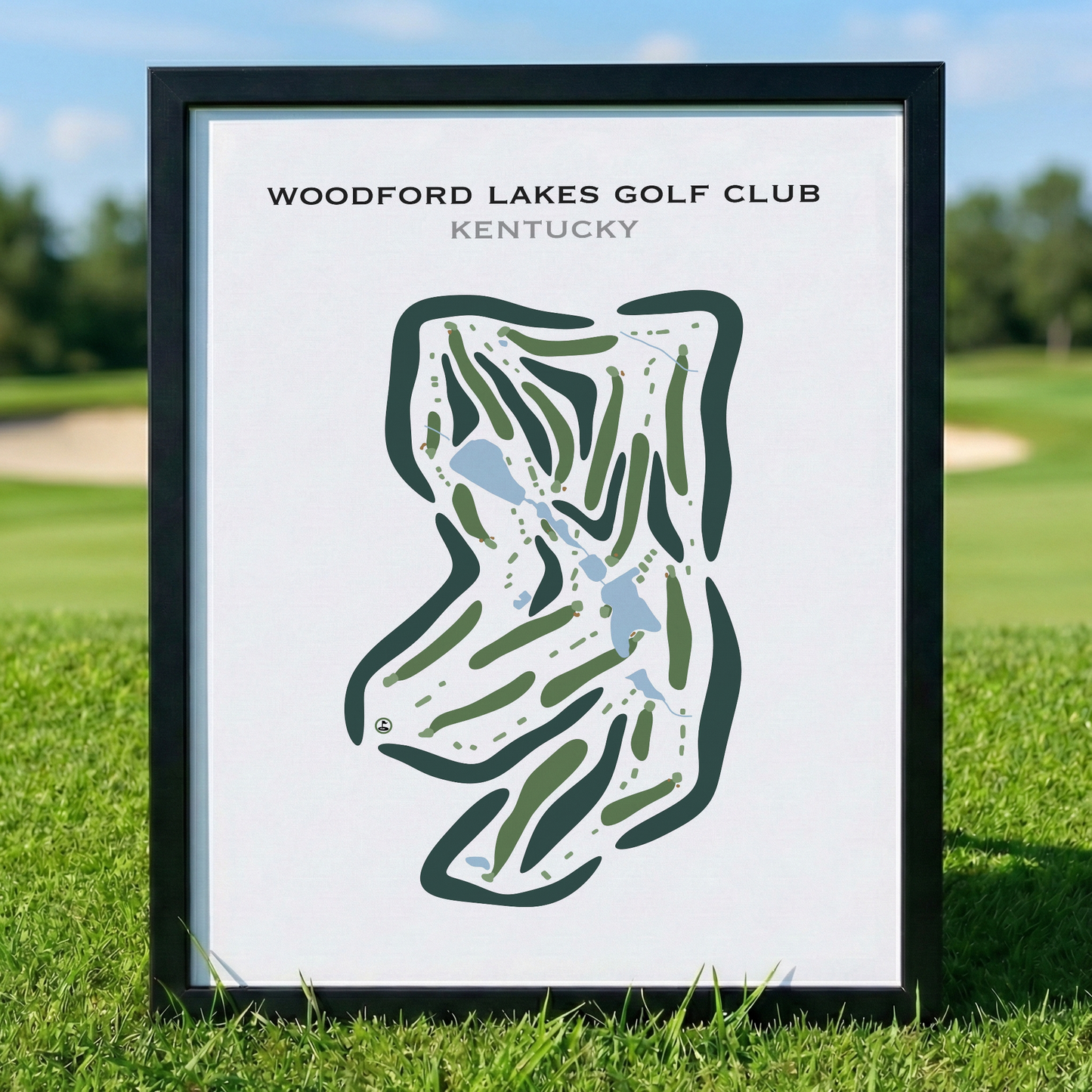 Woodford Lakes Golf Club, Kentucky - Printed Golf Courses