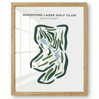 Woodford Lakes Golf Club, Kentucky - Printed Golf Courses