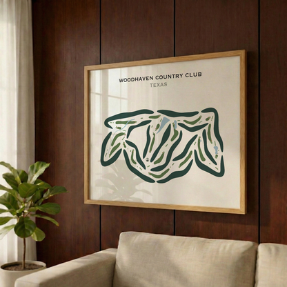 Woodhaven Country Club, Texas - Printed Golf Courses