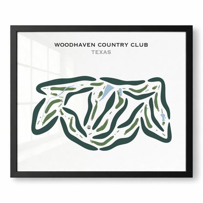 Woodhaven Country Club, Texas - Printed Golf Courses