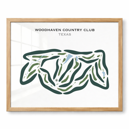 Woodhaven Country Club, Texas - Printed Golf Courses