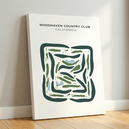 Woodhaven Country Club, California - Printed Golf Course