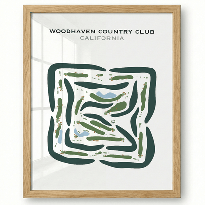 Woodhaven Country Club, California - Printed Golf Course