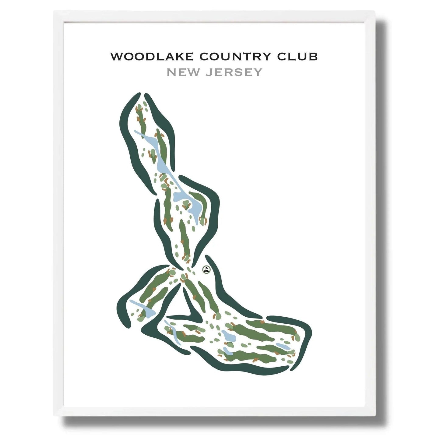 Woodlake Country Club, New Jersey - Printed Golf Courses