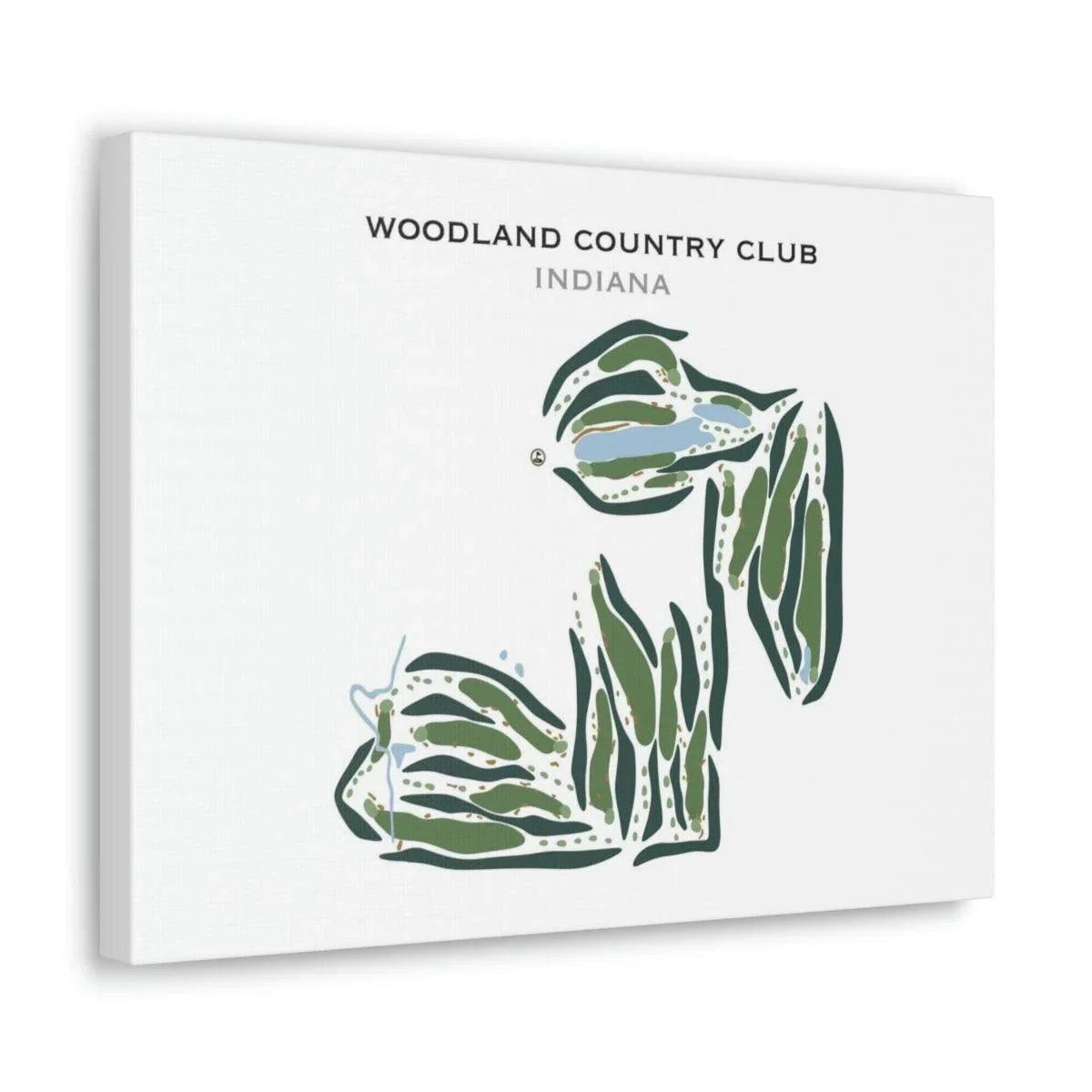 Woodland Country Club, Indiana - Printed Golf Courses