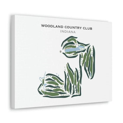 Woodland Country Club, Indiana - Printed Golf Courses