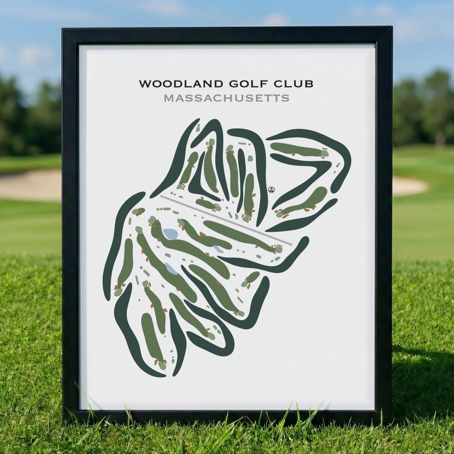 Woodland Golf Club, Massachusetts - Printed Golf Courses