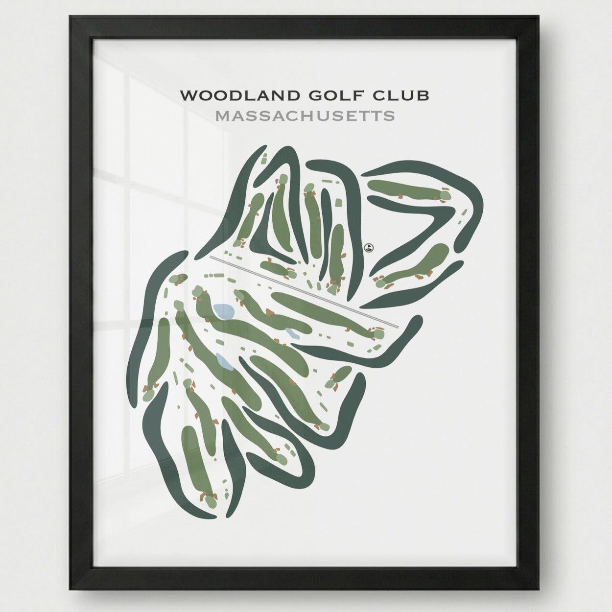 Woodland Golf Club, Massachusetts - Printed Golf Courses