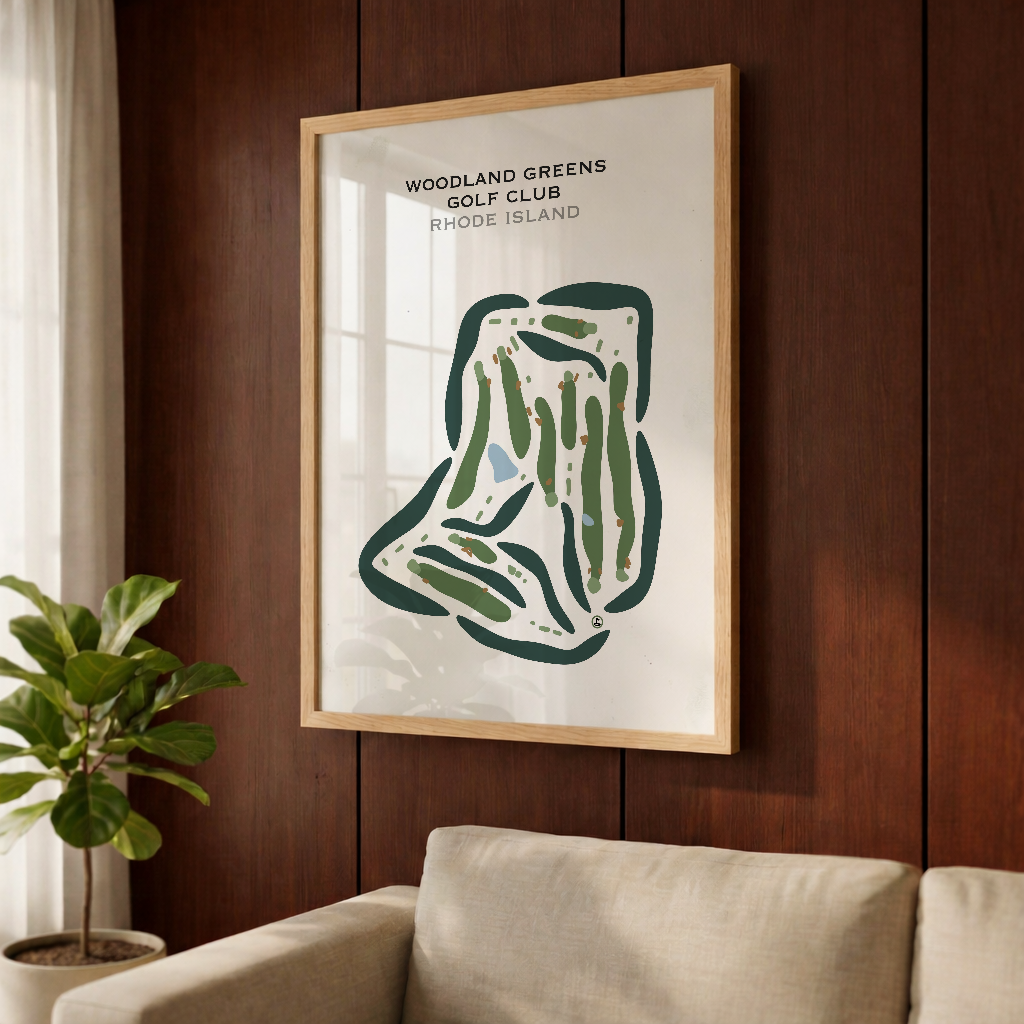 Woodland Greens Golf Club, Rhode Island - Printed Golf Courses