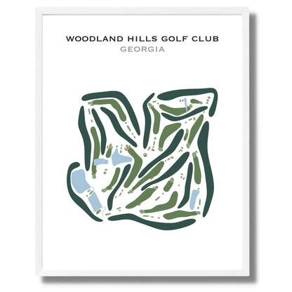 Woodland Hills Golf Club, Georgia - Printed Golf Courses