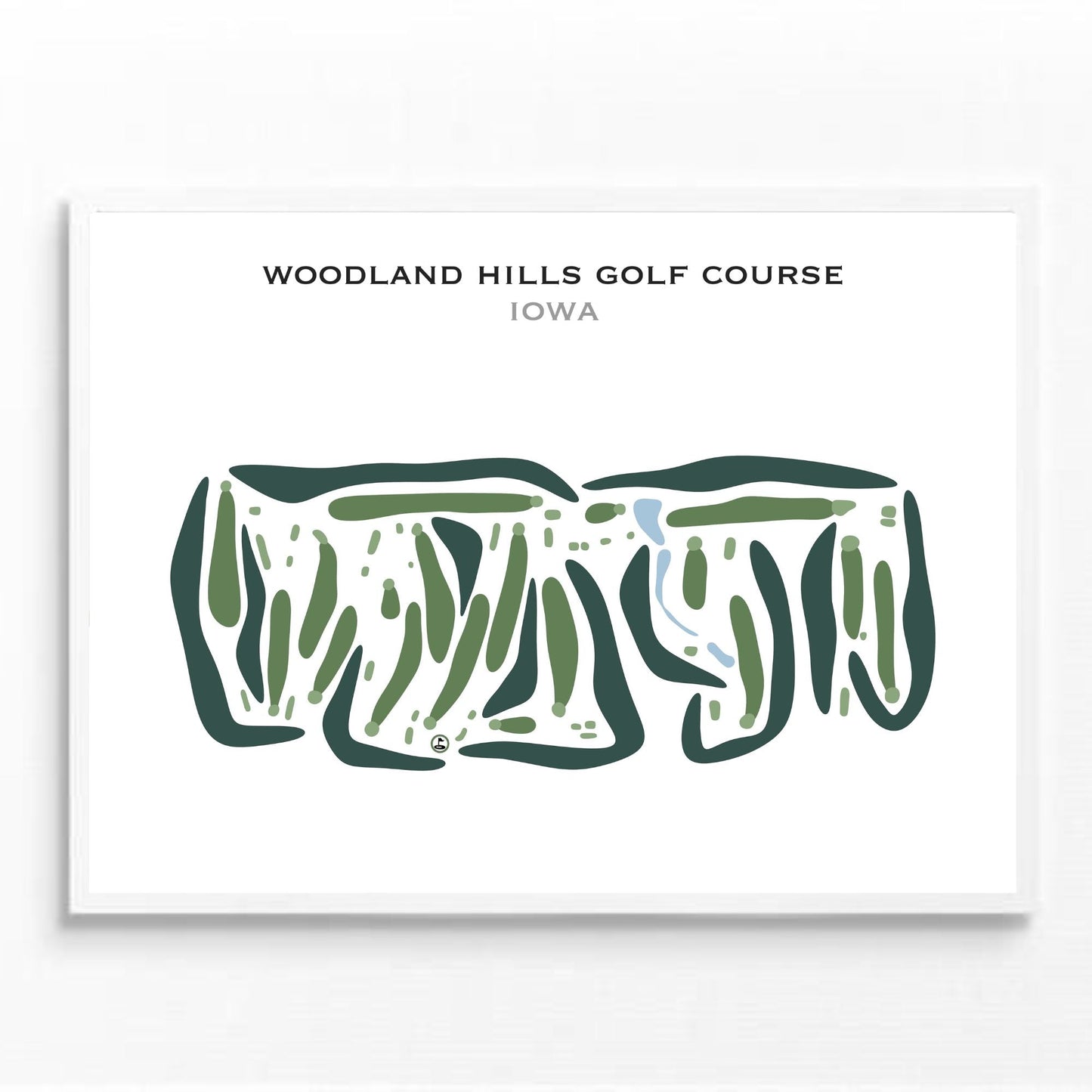 Woodland Hills Golf Course, Iowa - Printed Golf Courses