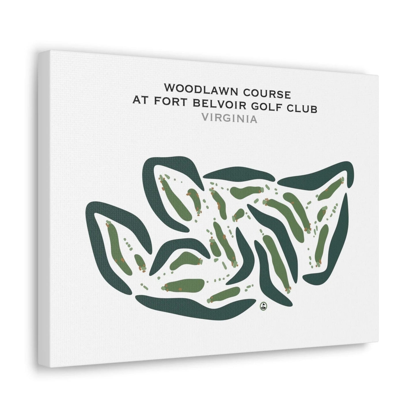 Woodlawn Course at Fort Belvoir Golf Club, Virginia - Printed Golf Courses