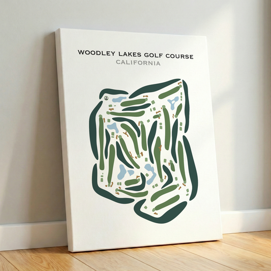 Woodley Lakes Golf Course, California - Printed Golf Courses