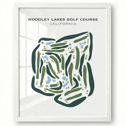 Woodley Lakes Golf Course, California - Printed Golf Courses