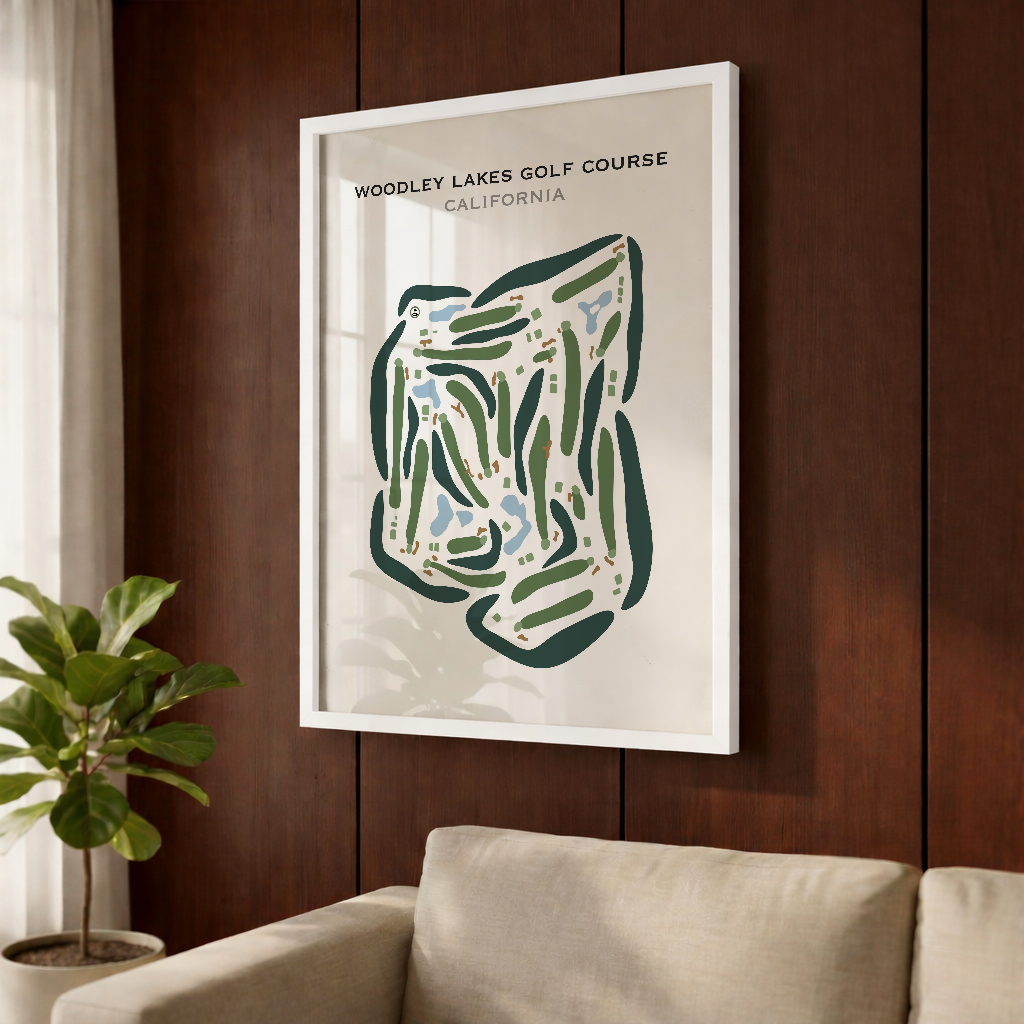 Woodley Lakes Golf Course, California - Printed Golf Courses