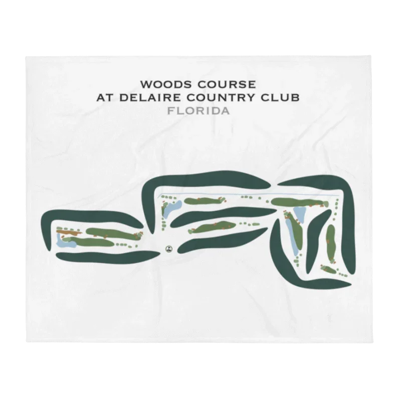 Woods Course at Delaire Country Club, Florida - Printed Golf Courses