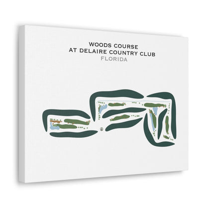 Woods Course at Delaire Country Club, Florida - Printed Golf Courses
