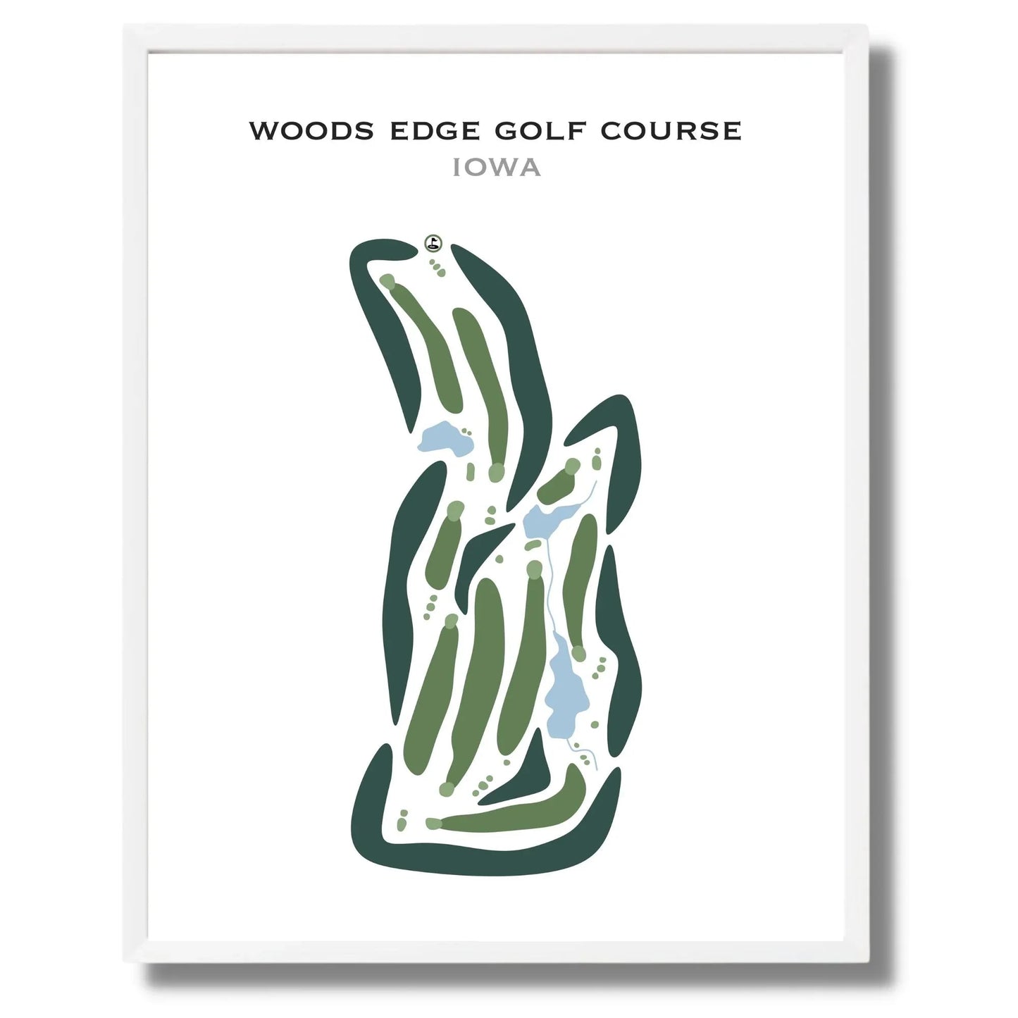 Woods Edge Golf Course, Iowa - Printed Golf Courses