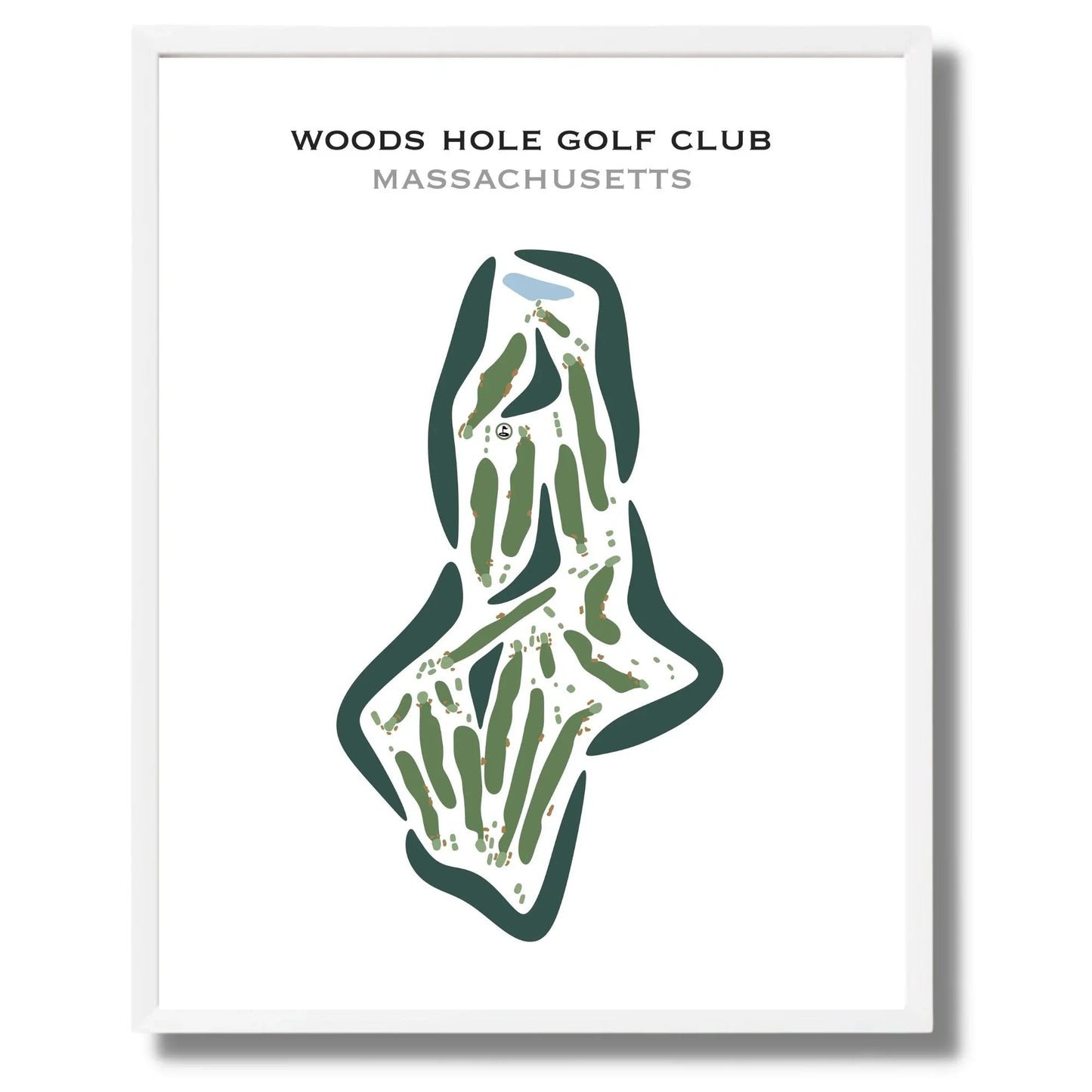 Woods Hole Golf Club, Massachusetts - Printed Golf Courses