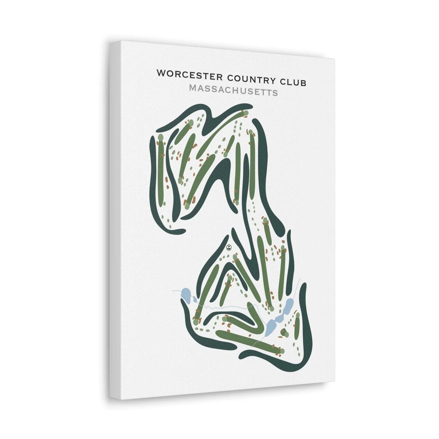 Worcester Country Club, Massachusetts - Printed Golf Courses