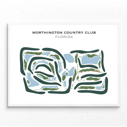 Worthington Country Club, Florida - Printed Golf Courses