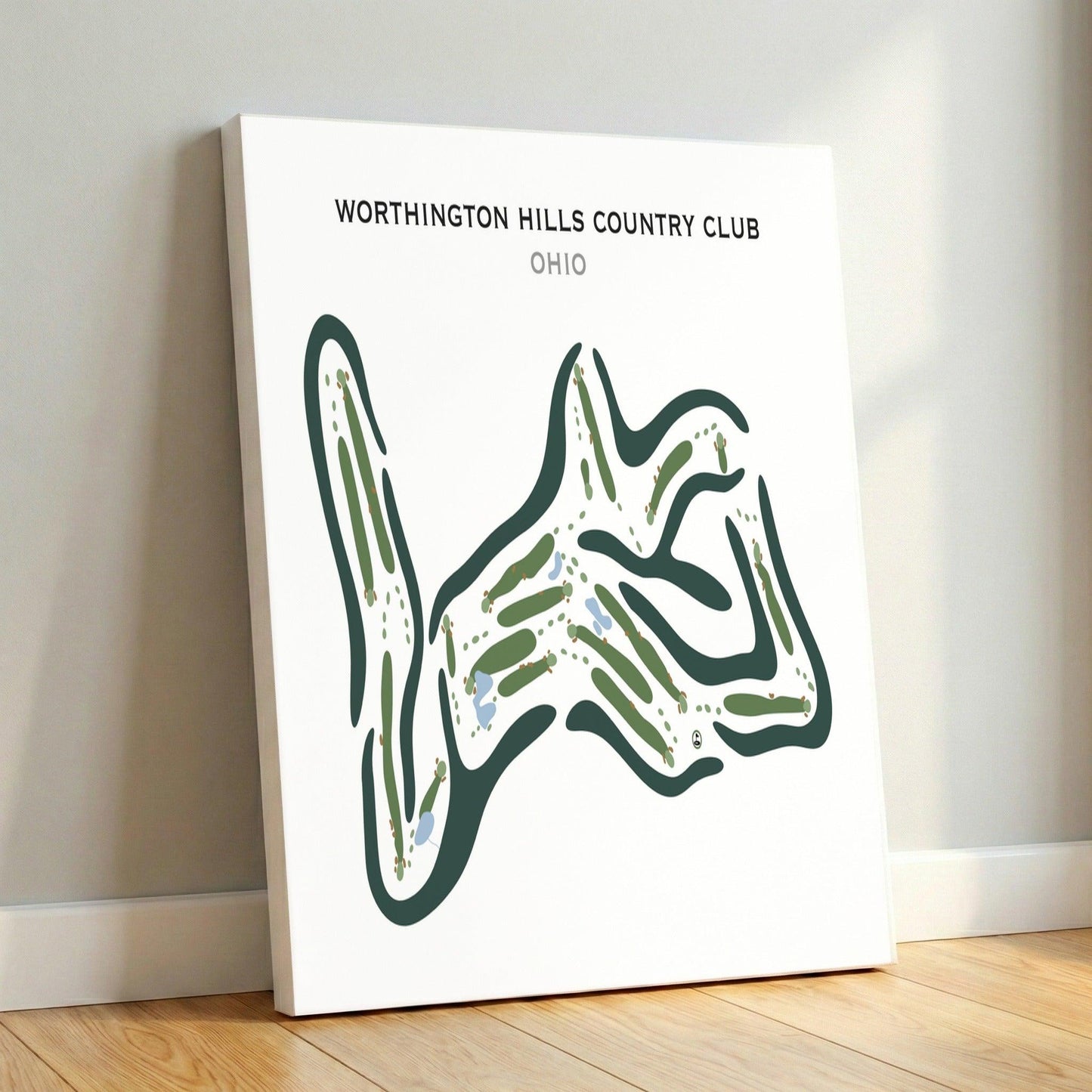 Worthington Hills Country Club, Ohio - Printed Golf Courses