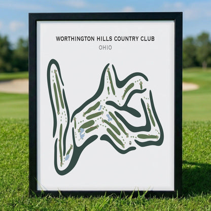 Worthington Hills Country Club, Ohio - Printed Golf Courses