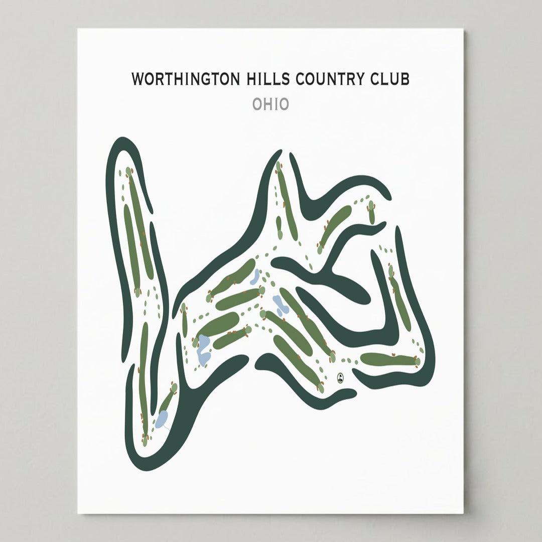 Worthington Hills Country Club, Ohio - Printed Golf Courses