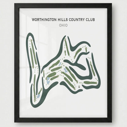 Worthington Hills Country Club, Ohio - Printed Golf Courses