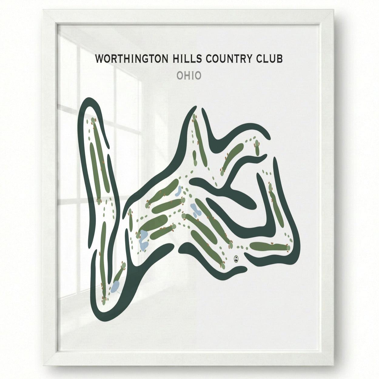 Worthington Hills Country Club, Ohio - Printed Golf Courses