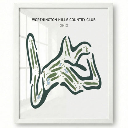 Worthington Hills Country Club, Ohio - Printed Golf Courses